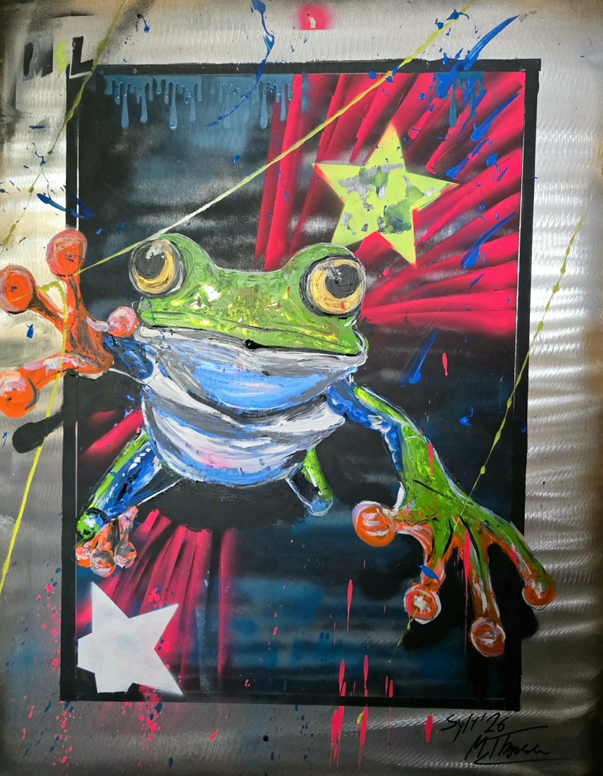 Frosch im Sprung